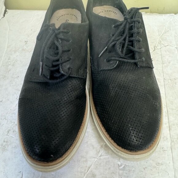 Clarks Sharon Crystal Leather Laces Comfort Soft Wedge Shoes Sneakers Oxford 7.5 - Picture 5 of 13